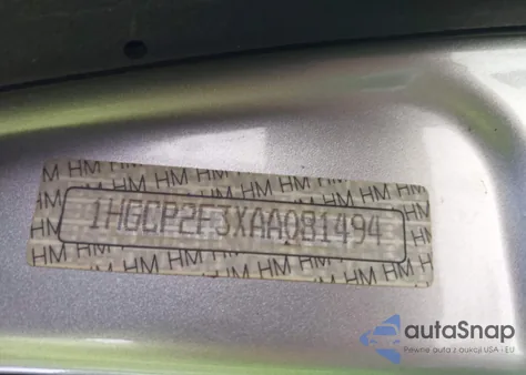 2010 Honda Accord 2.4 Lx from USA, damaged, VIN 1HGCP2F3XAA081494